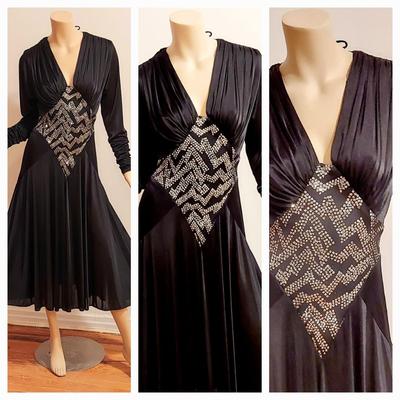 Vtg 60-70s Jack Bryan 2 for one Collectible dresses one Black one white both Embellished