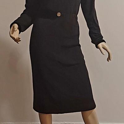 Vtg Oscar De La Renta Embellished knit dress