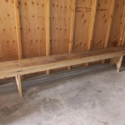 Antique solid wood Tressel Bench - 8'Long- Trestle or Farmhouse