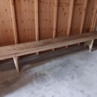 Antique solid wood Tressel Bench - 8'Long- Trestle or Farmhouse