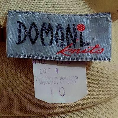 Vtg 60-70s Domani Knit yellow dress