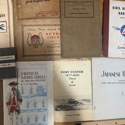 Miscellaneous Military Booklets, One Signed