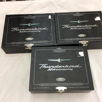Hallmark Thunderbird 50th Anniversary Ornament Set of Three