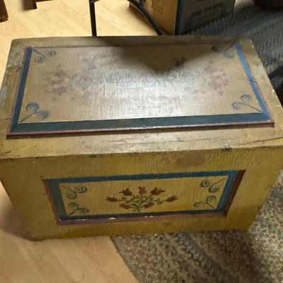 Swedish Folk Art / Monterey Hand Painted trunk