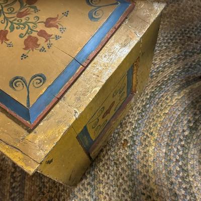 Swedish Folk Art / Monterey Hand Painted trunk