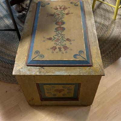 Swedish Folk Art / Monterey Hand Painted trunk