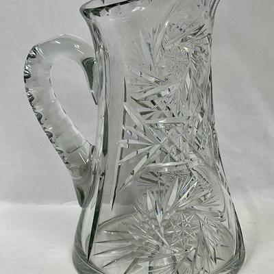 Antique American Brilliant Cut Glass Pitcher