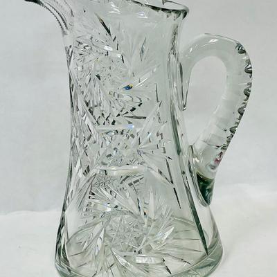 Antique American Brilliant Cut Glass Pitcher