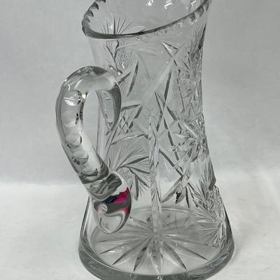 Antique American Brilliant Cut Glass Pitcher