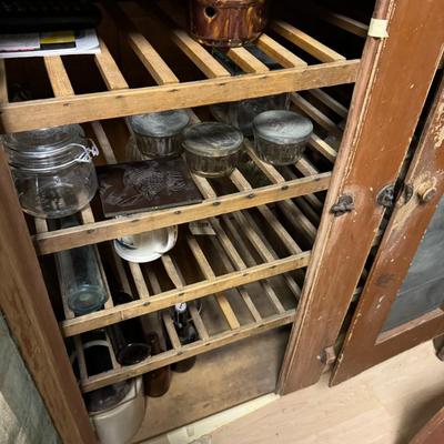 Antique Pie Safe - All original - ribbed shelves for pie cooling