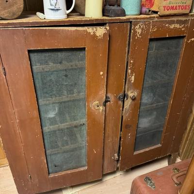 Antique Pie Safe - All original - ribbed shelves for pie cooling