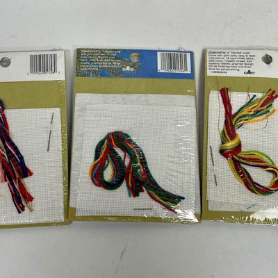 Christmas Ornaments Designs for the Needle Cross Stitch Kits - 3pc Lot