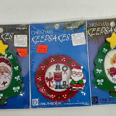 Christmas Ornaments Designs for the Needle Cross Stitch Kits - 3pc Lot