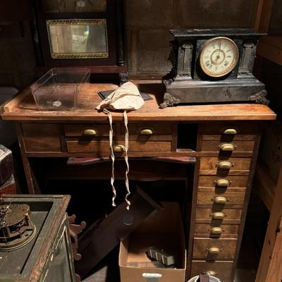 Watchmakers bench / desk - 12 drawer - lap screen