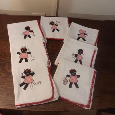HAND DECORATED FLOUR SACK KITCHEN TOWELS