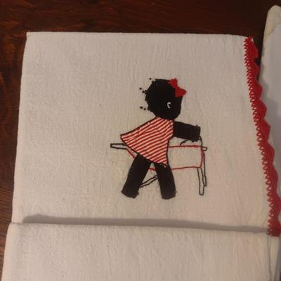 HAND DECORATED FLOUR SACK KITCHEN TOWELS