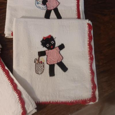HAND DECORATED FLOUR SACK KITCHEN TOWELS