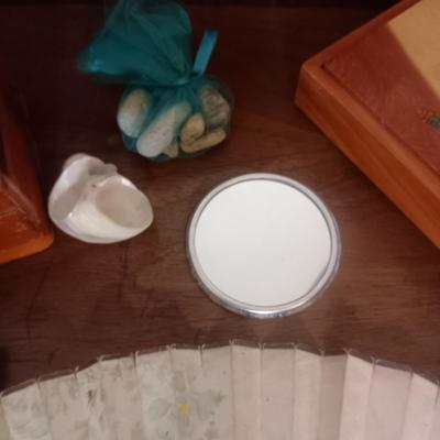 2 WOODEN BOXES, 2 FANS AND MORE