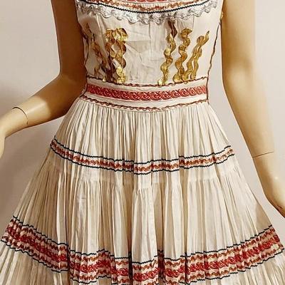 Vtg 60s VERANDA Cotton Mexicana dress