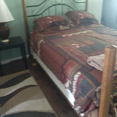 Bedframe. Queen. $195. - Queen mattress and boxspring $125