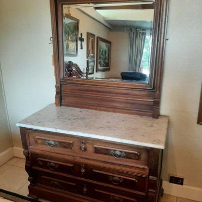 Eastlake dresser and mirror $