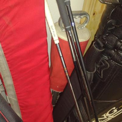 Nice Collection of Golfing Equipment includes Clubs, King Cobra Bag, Shag Balls, Airline Carry Bag and More
