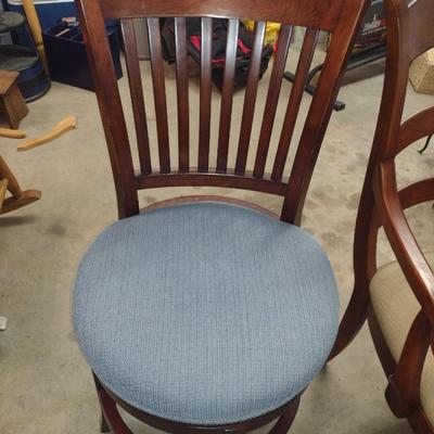 Pair of Sitting Chairs includes a Swivel Bar Stool and Armchair