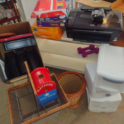 Office Supplies, Epson Printer, and Book Stand