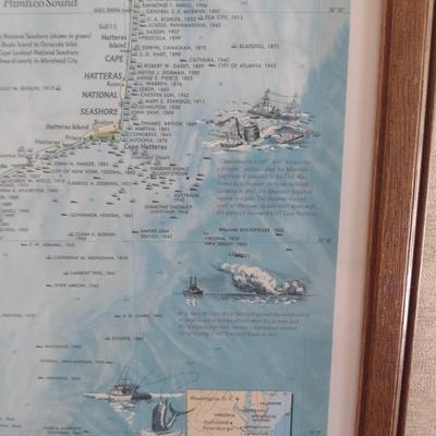 Framed Art 'Ghost Fleet of the Outer Banks'