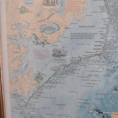 Framed Art 'Ghost Fleet of the Outer Banks'