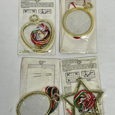Lot of (4) New Berlin Counted Cross Stitch Christmas Ornament Craft Kits