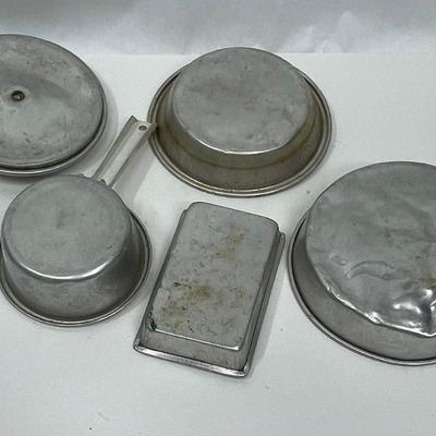 Vintage Toy Cookware - Child- Sized Aluminum Pots and Pans fir Pretend Play
