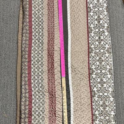 Comforter Bedspread Multi-colored stripes browns, tans, reds