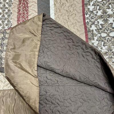 Comforter Bedspread Multi-colored stripes browns, tans, reds