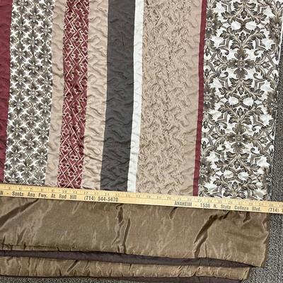 Comforter Bedspread Multi-colored stripes browns, tans, reds