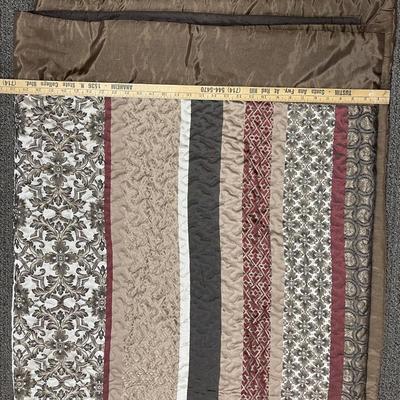Comforter Bedspread Multi-colored stripes browns, tans, reds