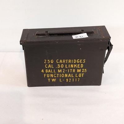 250 Cartridges Cal. .30 Linked Ammo Box