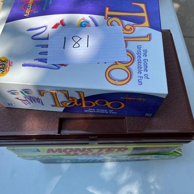 5 Assorted Board Games: Taboo, Monster Mash, Stoner City, Scene It