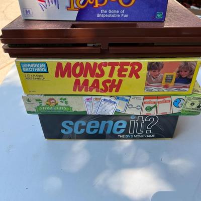 5 Assorted Board Games: Taboo, Monster Mash, Stoner City, Scene It