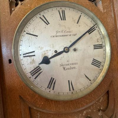 1850's John B Scott Charterhouse Sq. 70 Cornhill London wall clock