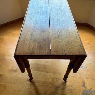Oak Antique Sheraton farmhouse double dropleaf table