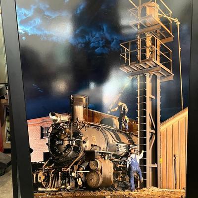 Midnight At The Station Art - Print On Metallic Paper by Bob M.