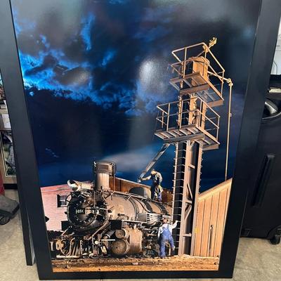 Midnight At The Station Art - Print On Metallic Paper by Bob M.