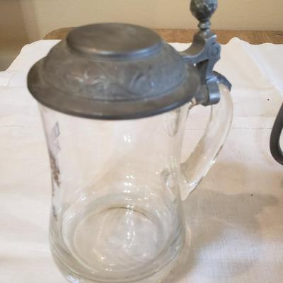 Pewter & Glass Tankards