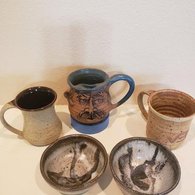 5 Pieces of Studio Pottery