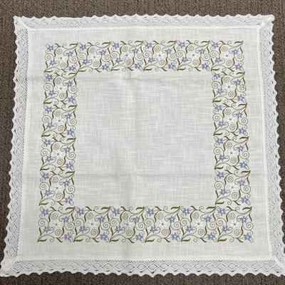 Square Tablecloth 36” - Handmade Embroidered