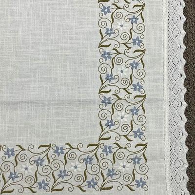 Square Tablecloth 36” - Handmade Embroidered