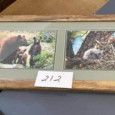 Hahn's Digital Arts: 3 Photo Framed Art- Black, Chocolate and Tan, Nurturing The Wide-Eyed Innocent, Newborn Twin Fawns