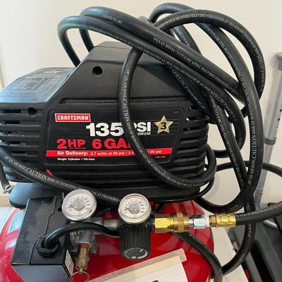 Craftsman 2HP 6 Gal 135 Psi Electric Air Compressor With Hose