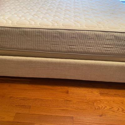 Queen upholstered headboard, footboard and rails